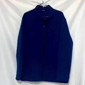 32 DEGREES MENS XXL NAVY Blue Full-Zip Jacket MULTIPOCKETS HOOK LOOP CUFFS EUC